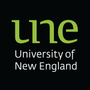 Logo of University of New England (UNE)